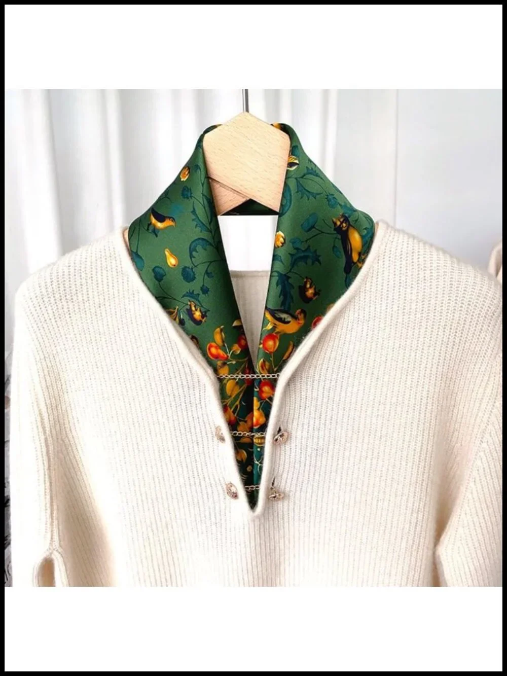 100% Silk Square Scarf 25.6